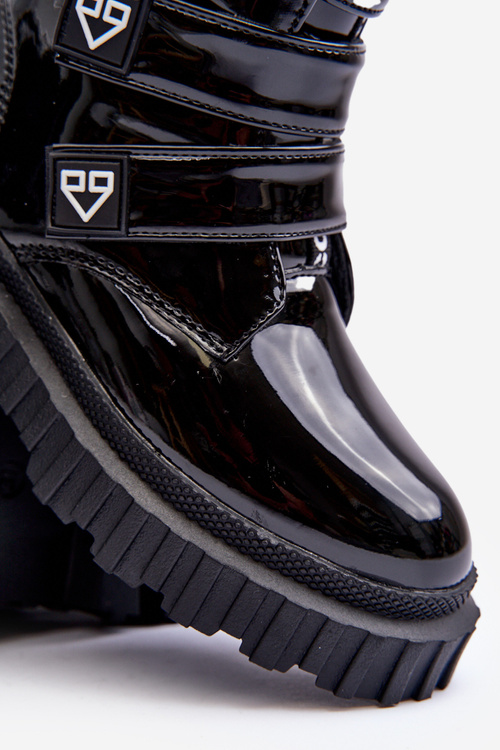 Чорні чоботи на підкладці для дівчинки