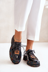 Лаковані жіночі туфлі на шнурівці Artiker 55C0499 Чорні