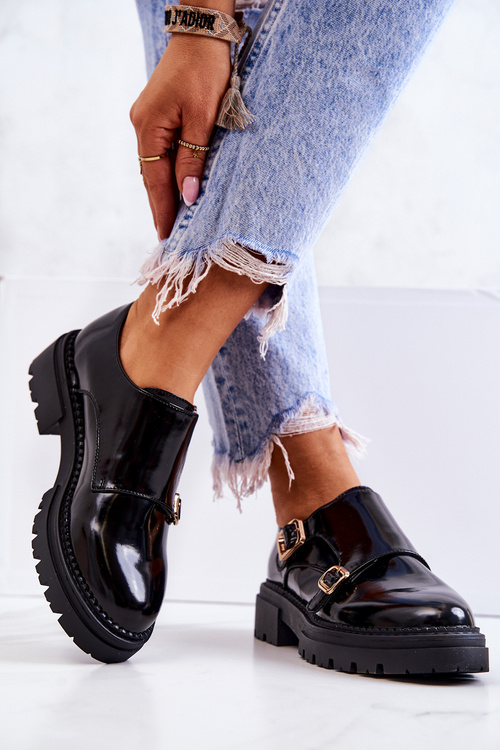 Шкіряні черевики з пряжкою La.Fi Black Leonie