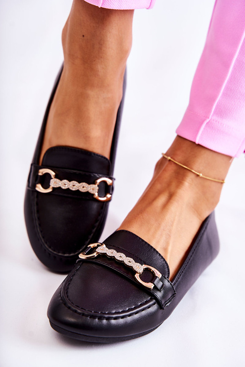 Жіночі шкіряні лофери Godley чорного кольору