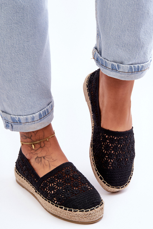 Жіночі еспадрільї на шнурівці Black One Lover
