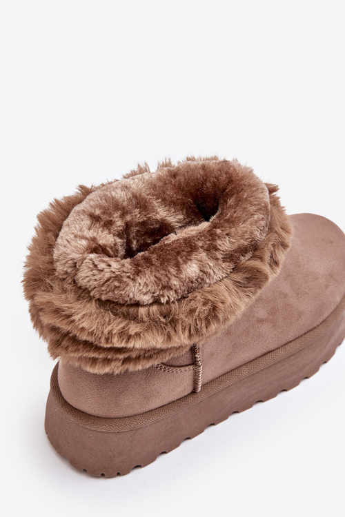 Жіночі бежеві зимові черевики Rainsa на хутряній підкладці