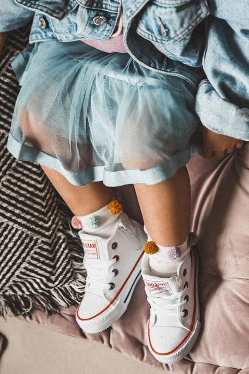 Високі дитячі кросівки на блискавці BIG STAR HH374187 Білі