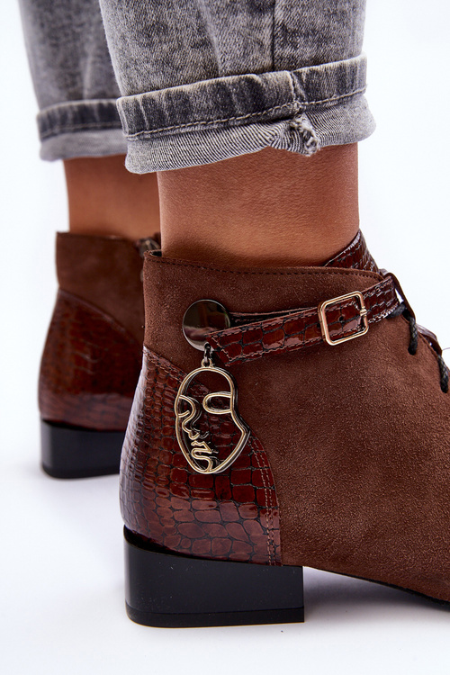 Жіночі шкіряні черевики Maciejka 5743A-02 Коричневі