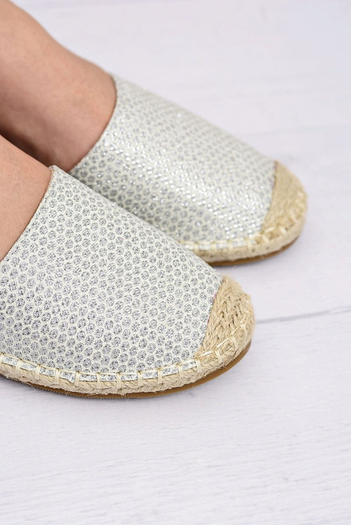 Жіночі лляні балерини, багатоярусні срібні еспадрільї Море