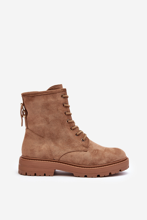 Жіночі робочі черевики на блискавці світло-коричневі Ninsuni