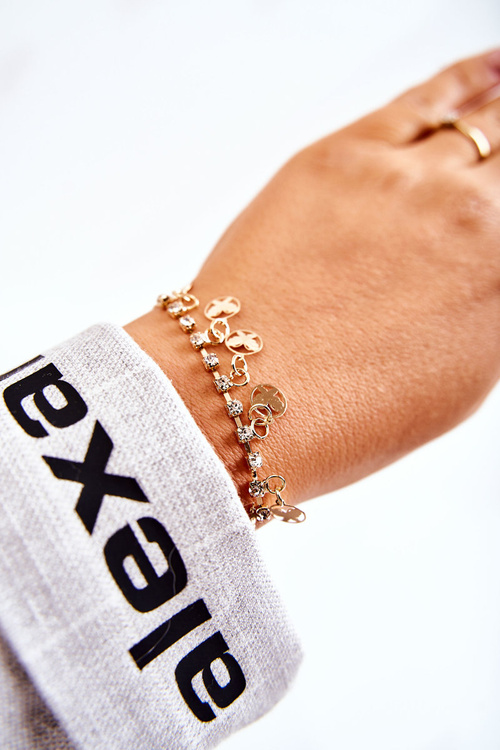 Жіночий регульований браслет із золотими метеликами з кубічного цирконію