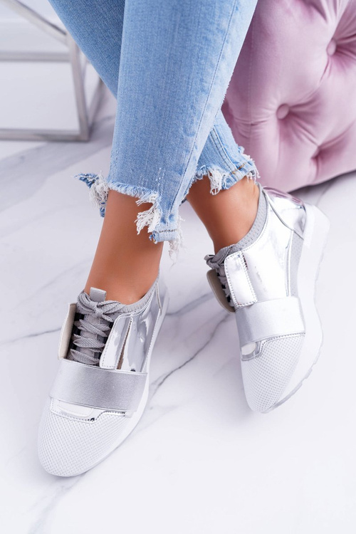 Жіноче срібне спортивне взуття Lu Boo Madoni