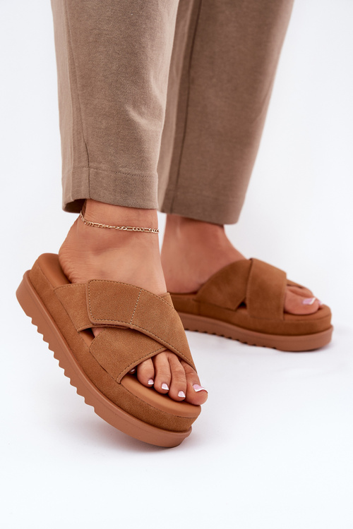 Жіночі Сандалі На Платформі З Переплетеними Ремінцями Кэмел Ринасара