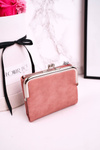 Маленький жіночий гаманець на застібці на гачок Рожевий
