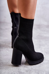 Жіночі ботильйони з матеріалу Black Louve 