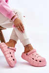 Жіночі поролонові кросівки на платформі Crocs Pink Beckett