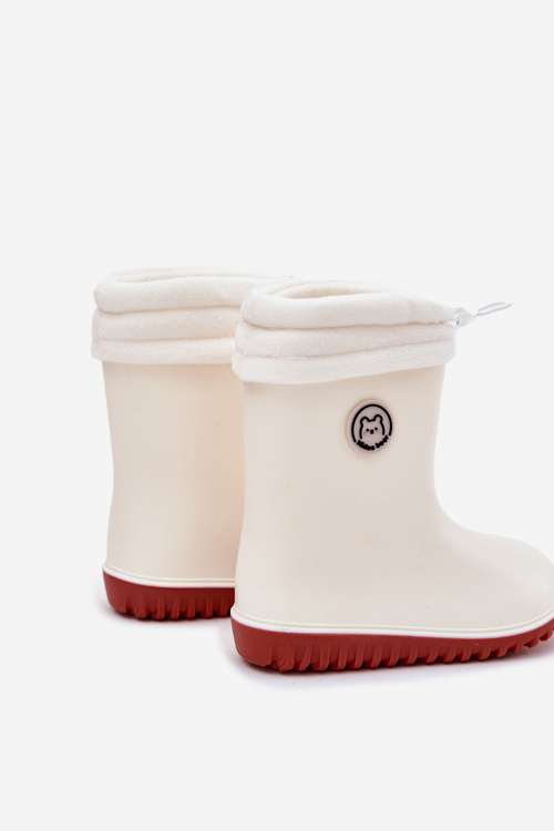 Дитячі Резинові Чоботи З Утеплювачем Світло-Бежеві Одиріс