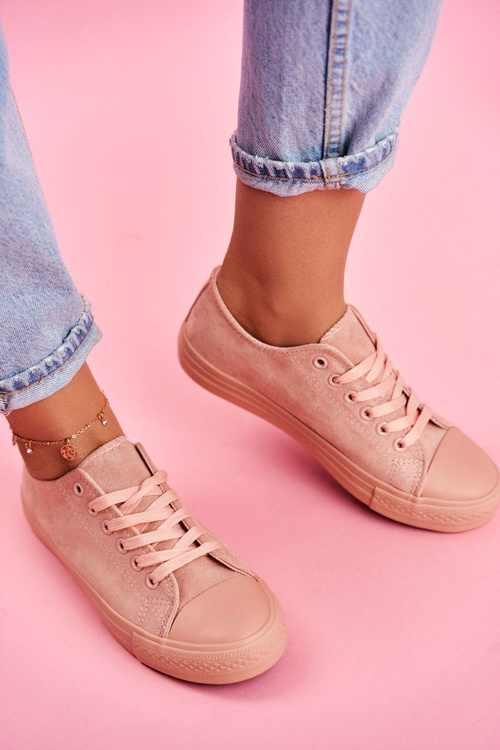 Жіночі замшеві кросівки рожеві El Paso