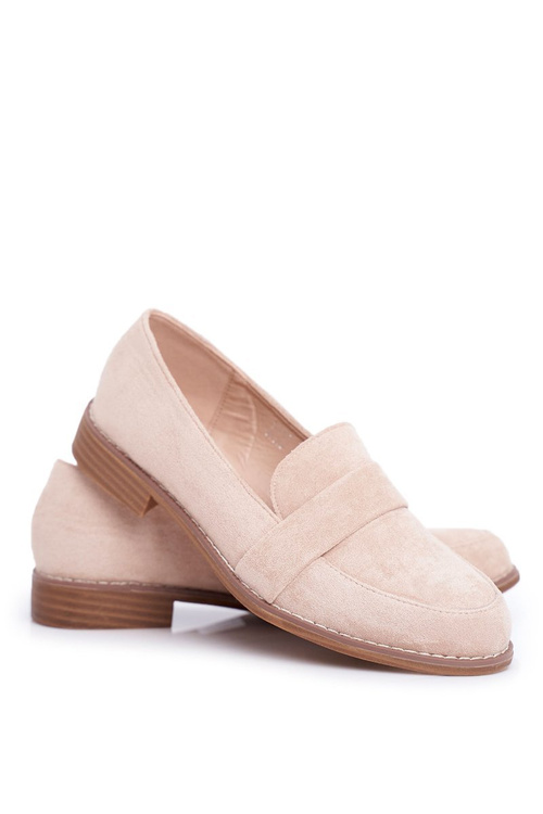 Жіночі замшеві напівчеревики бежеві Cintra