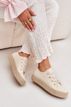Жіночі Кросівки На Платформі З Плетінням Бежеві Princa