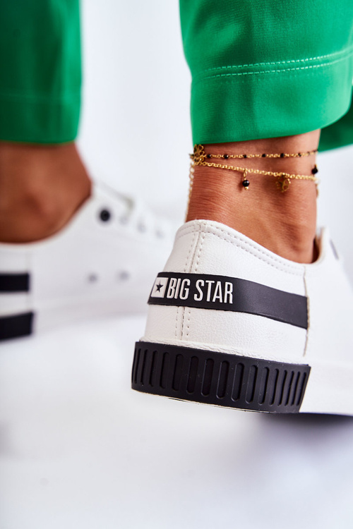 Жіночі шкіряні тенісні туфлі BIG STAR FF274175 біло-чорні