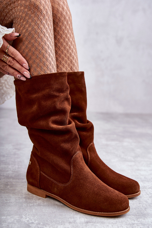 Жіночі замшеві черевики Maciejka 05057-29 Коричневий