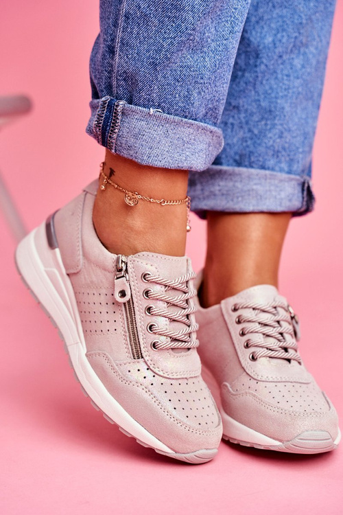 Жіноче спортивне взуття Кросівки шкіряні бежеві FT20-8675 Better Way