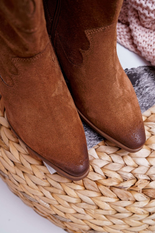 Жіночі чоботи на шпильці Cowboy Camel Brunt