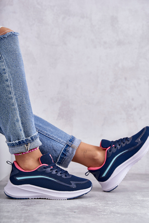Жіноче модне спортивне взуття Кросівки темно-сині Ida