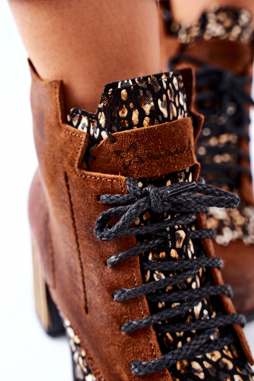 Чоботи жіночі шкіряні Maciejka Brown 03190-02