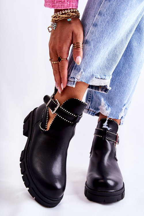 Жіночі шкіряні чоботи з шпилькою Чорні бордові чоботи