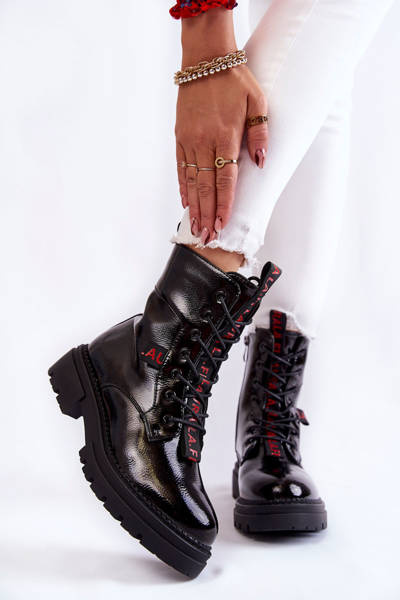 Черевики лаковані теплі La.Fi 250054B-LA Чорні