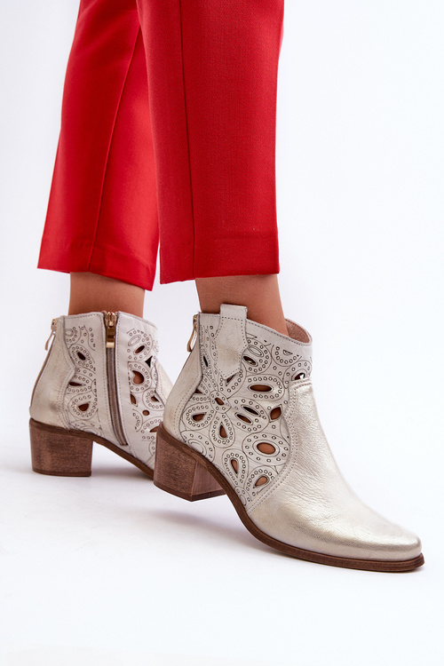 Шкіряні черевики на шнурівці Lewski Shoes 3170/2 Golden Distressed