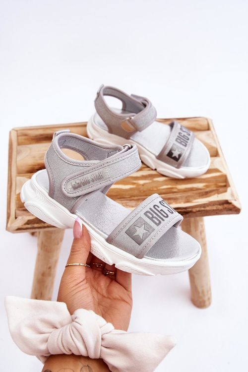 Дитячі босоніжки на липучці Big Star LL374194 Срібло