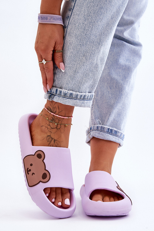 Жіночі легкі поролонові тапочки з мотивом ведмедика Violet Parisso