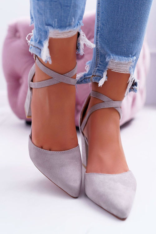 Жіночі туфлі на шпильці Grey Traffic