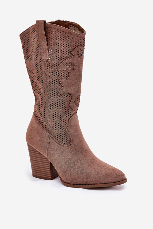 Дихаючі Ковбойські Чоботи На Підборах S.Barski HY51-606 Коричневі