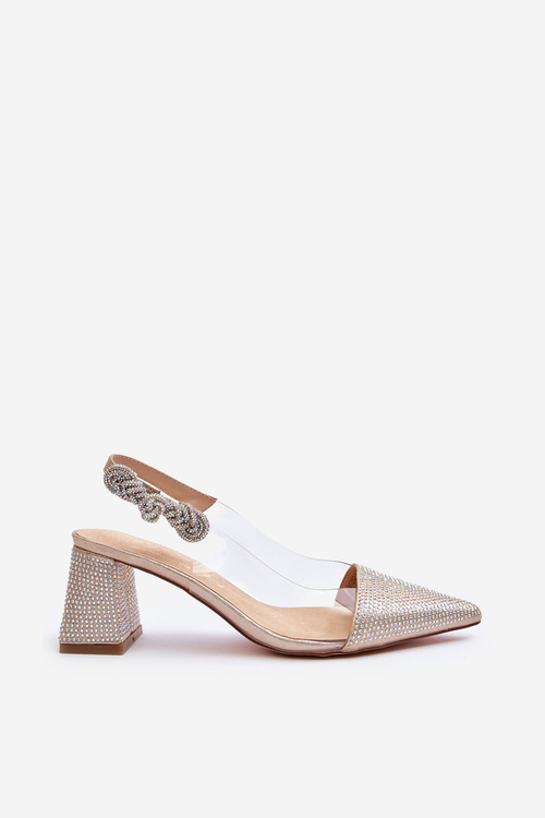 Елегантні туфлі з гострим носом D&A MR91292-1 Champagne