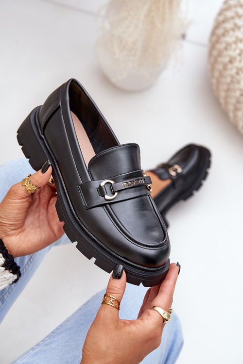 Класичні Жіночі Мокасини З Еко Шкіри Чорні Savethira