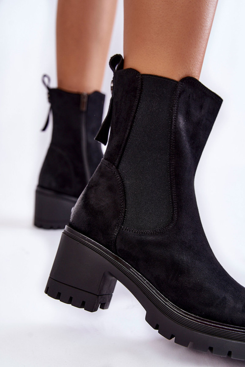 Жіночі замшеві ботильйони Black Liris