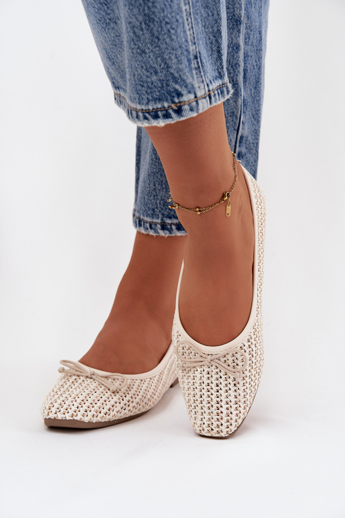 Балерини З Плетінням І Бантом Екрю Беліра