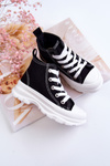 Дитячі високі кросівки чорно-білі Freeze