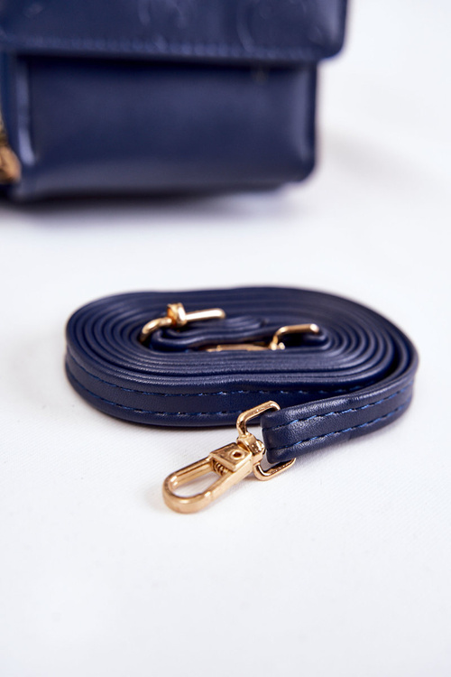 Модна сумочка-гаманець 2в1 з тисненням темно-синій Savano