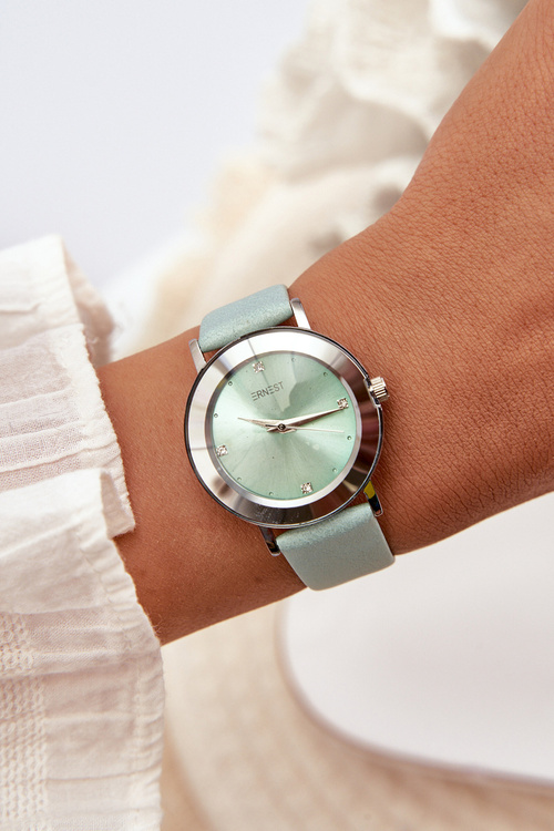 Жіночий годинник з м'ятним ремінцем Ernest E62035L
