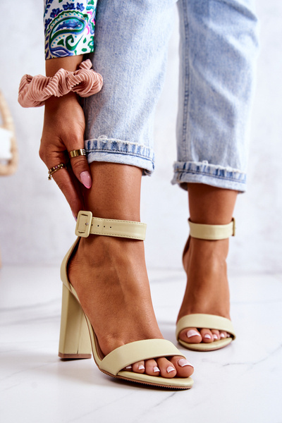 Босоніжки на підборах Pastel Green Georgina