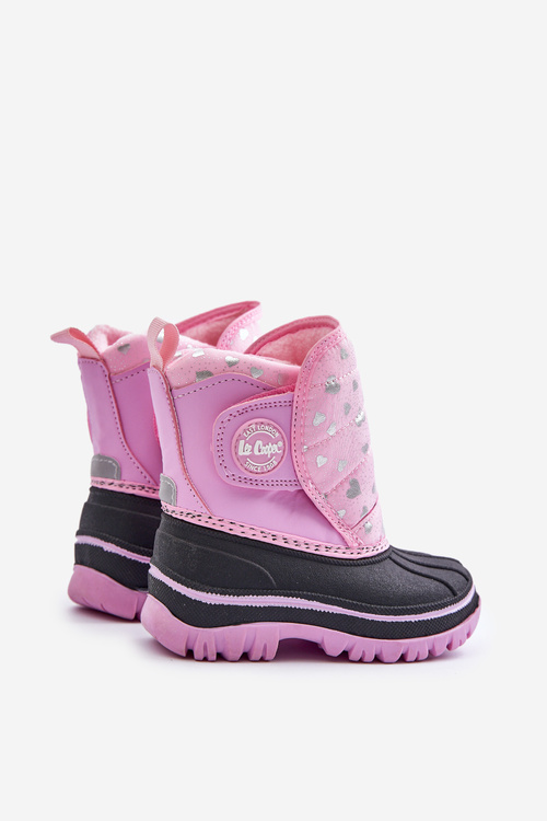 Дитячі зимові черевики на липучці рожеві Lee Cooper LCJ-24-44-2863K