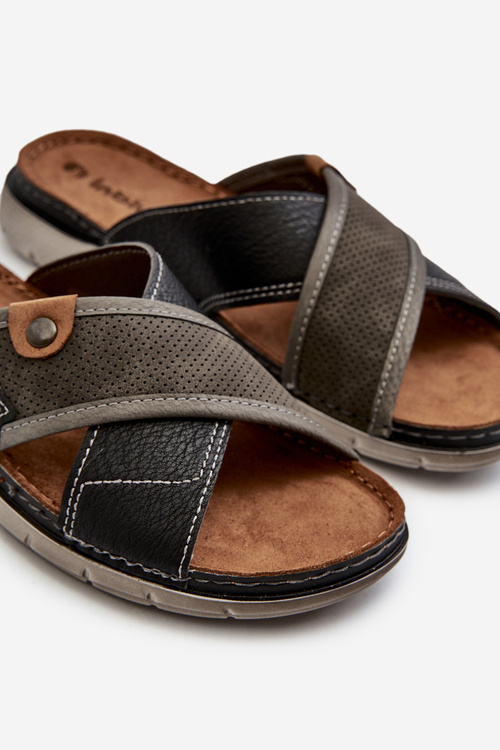 Зручні чоловічі тапочки Inblu VI000009 сірі