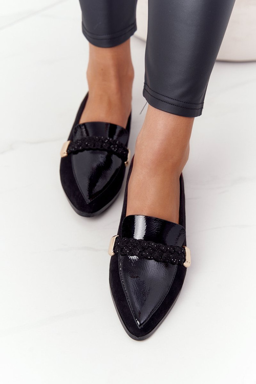 Елегантні жіночі лофери S.Barski Premium Suede Black