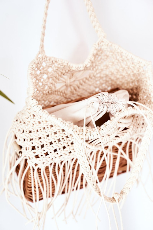 Плетений кошик для сумочки NOBO XK0050 Бежевий