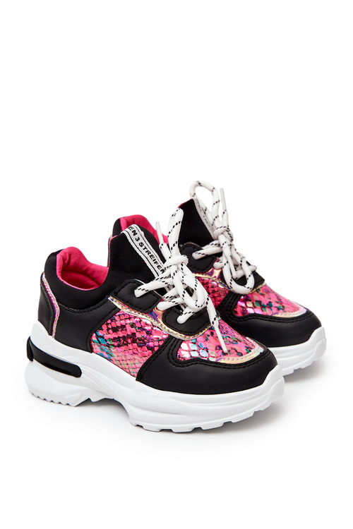 Шкіряне спортивне взуття Snakeskin Black Gabbie