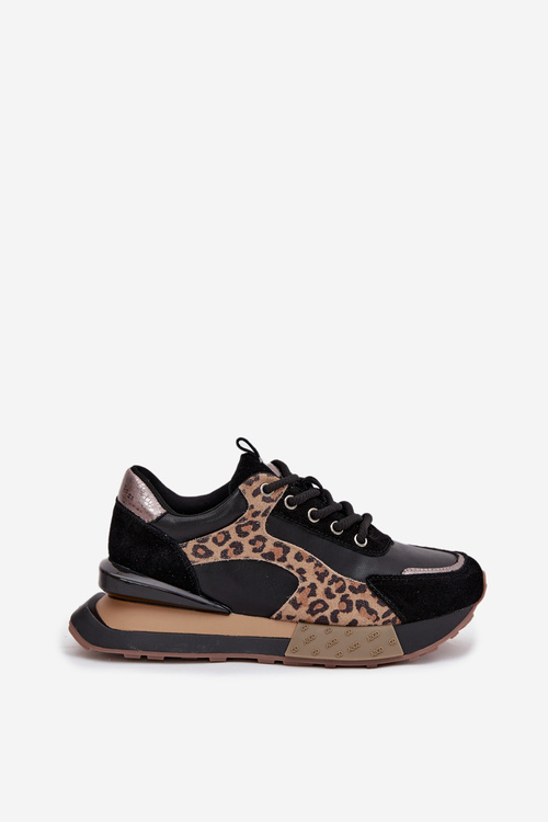 Шкіряні жіночі кросівки на платформі Panterka Artiker 55C0134 Чорний