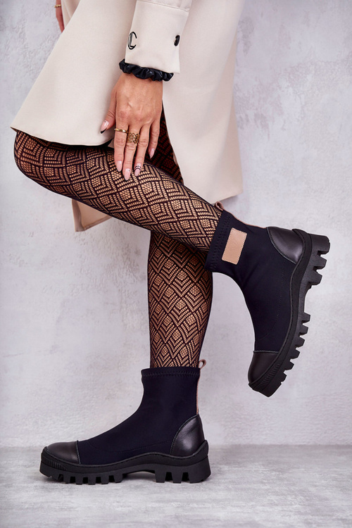 Жіночі тканинні чоботи Nicole 2703 Black