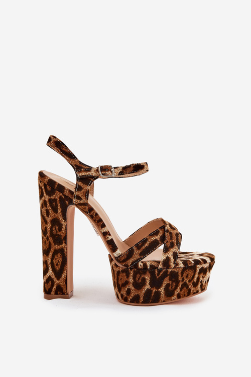 Жіночі Сандалі На Каблуку І Платформі Еко Шкіра Бежеві Lomman