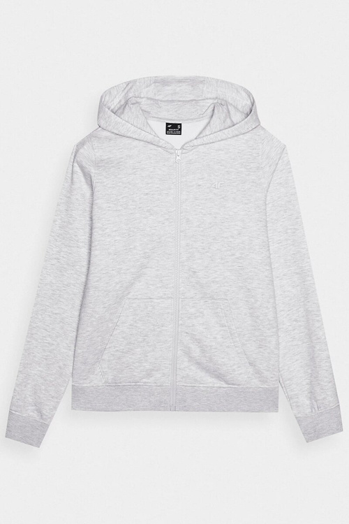 Жіноча толстовка на блискавці бавовна 4F сіра 4FWMM00TSWSF1467-27M
